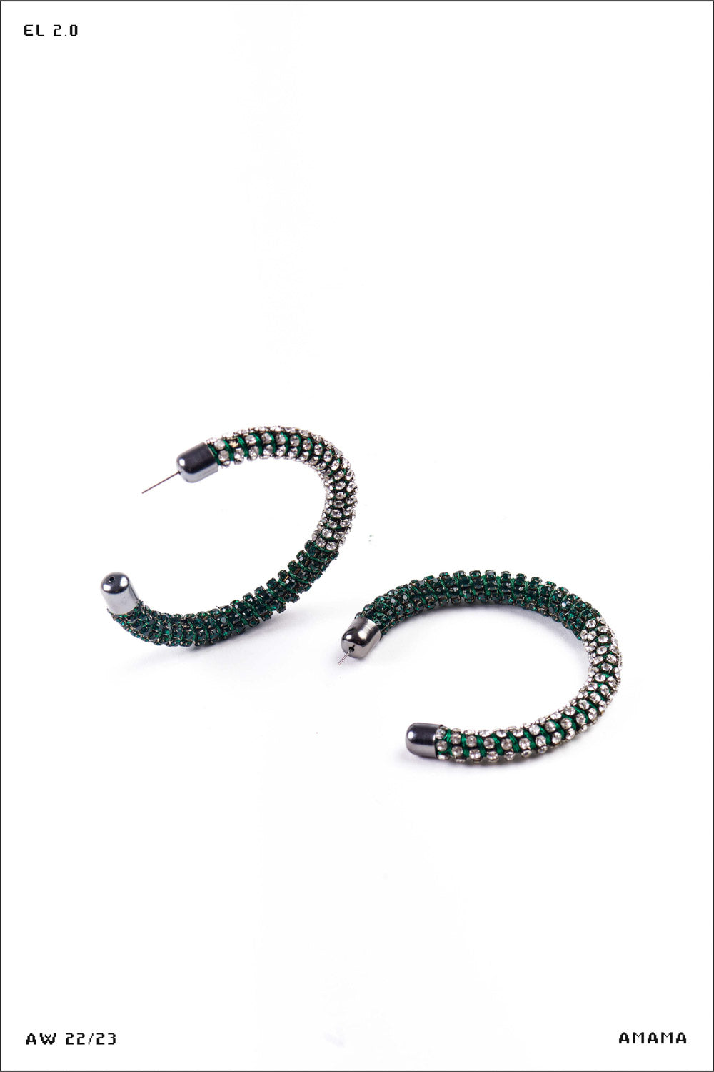 Amama,Helicoid Hoops In Pine Green