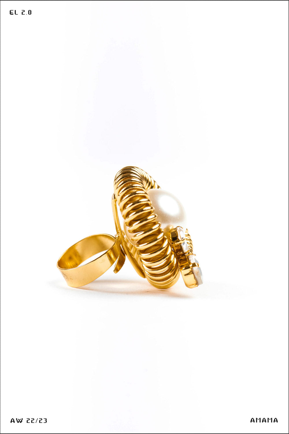 Amama,Chrysalis Ring in Gold