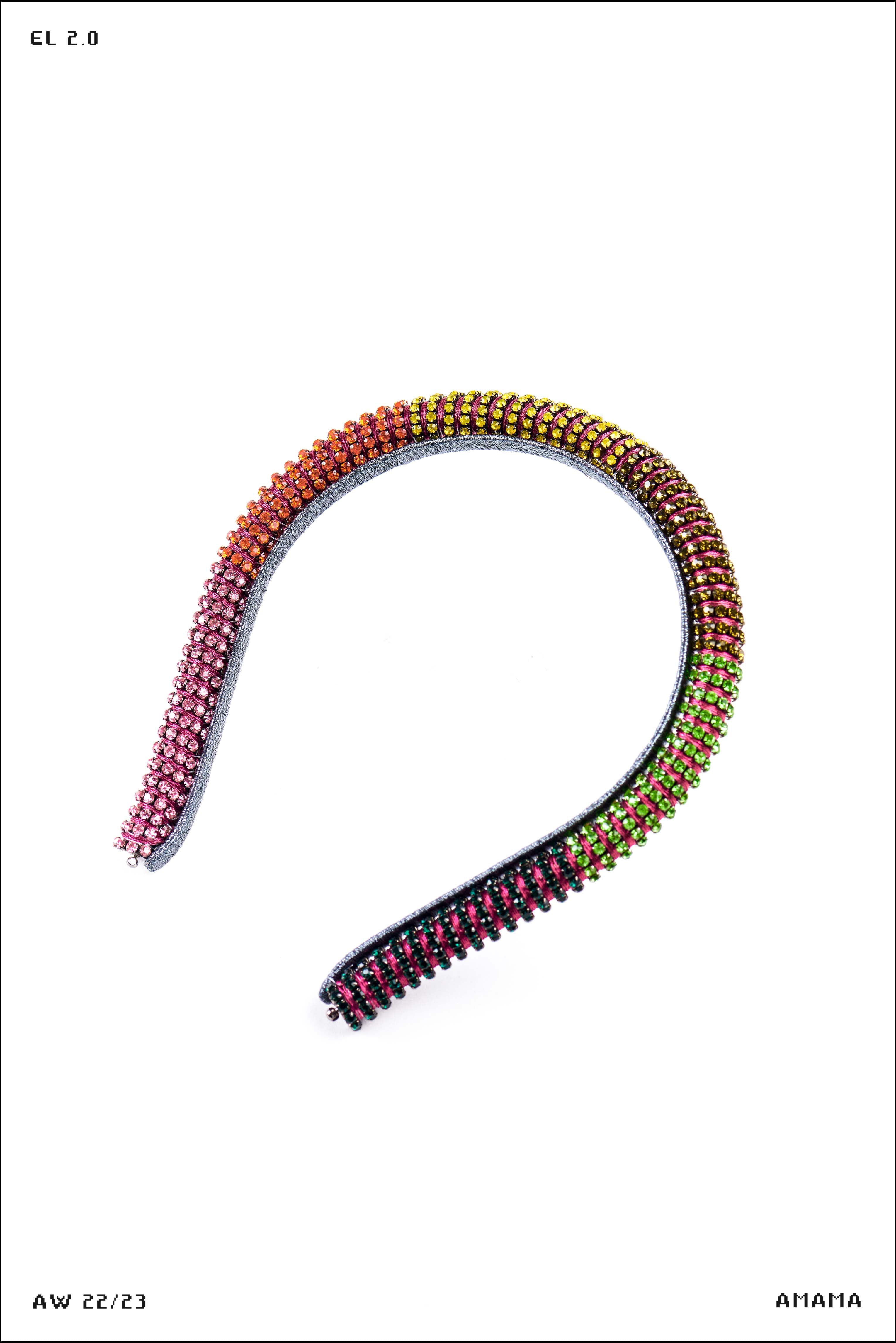 Amama,Tortile Hairband In Multicolour