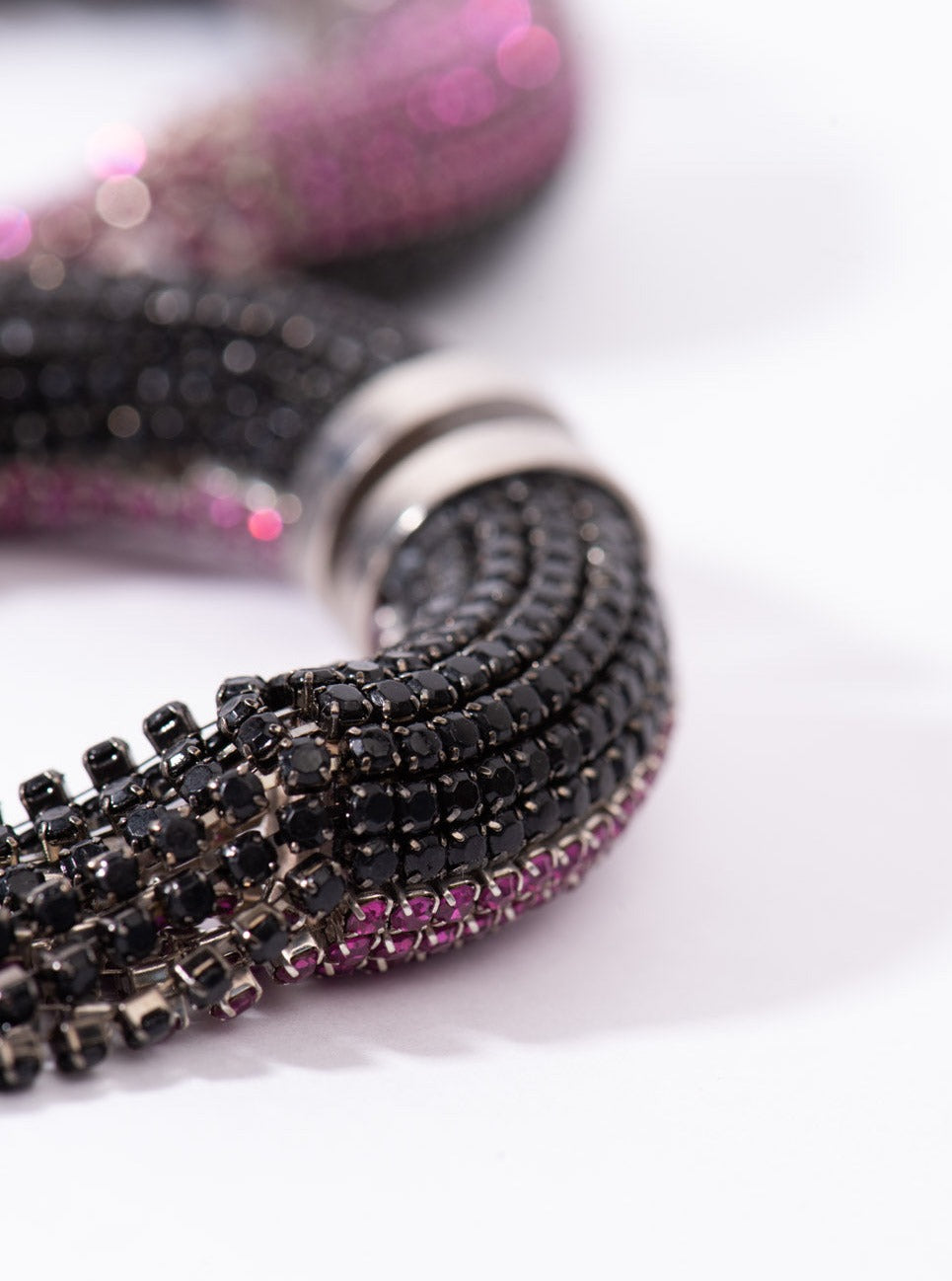 Amama,Infinity Fall Danglers in Black and Pink