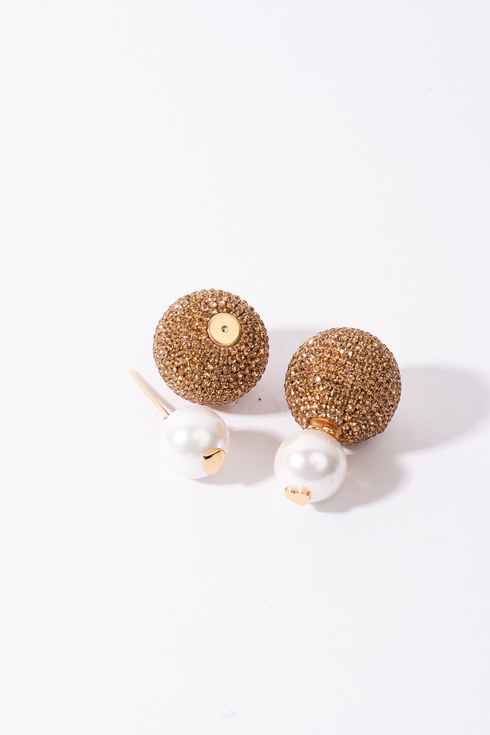 Amama,Mini Meteor Earrings In Champagne Gold