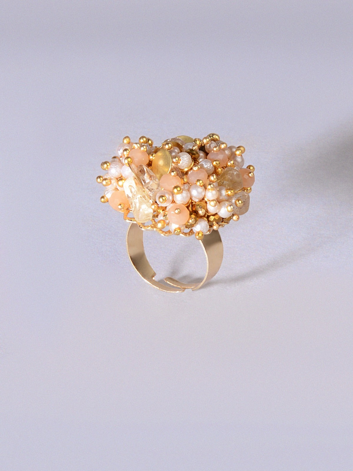Amama,Petals Touch Finger Ring