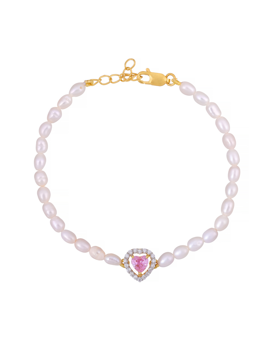 Serenity Pearl Heart Bracelet