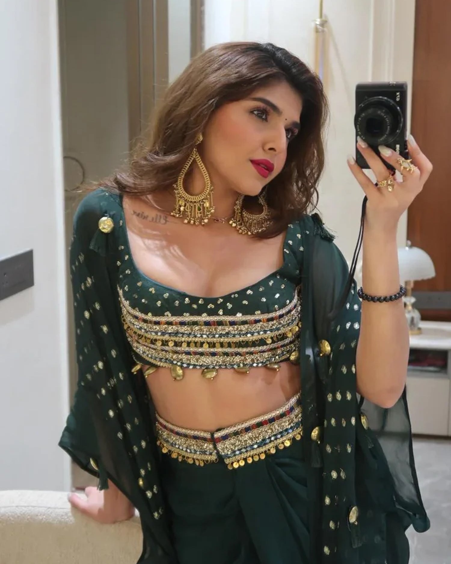 Sheeshmahal Drop Earrings