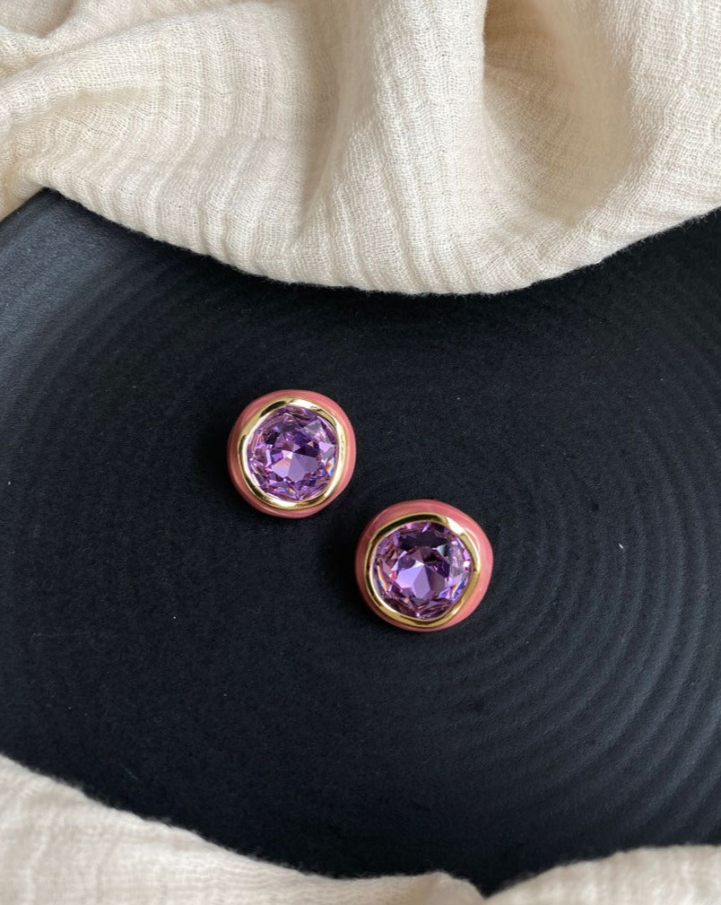 Purple Destinations Studs