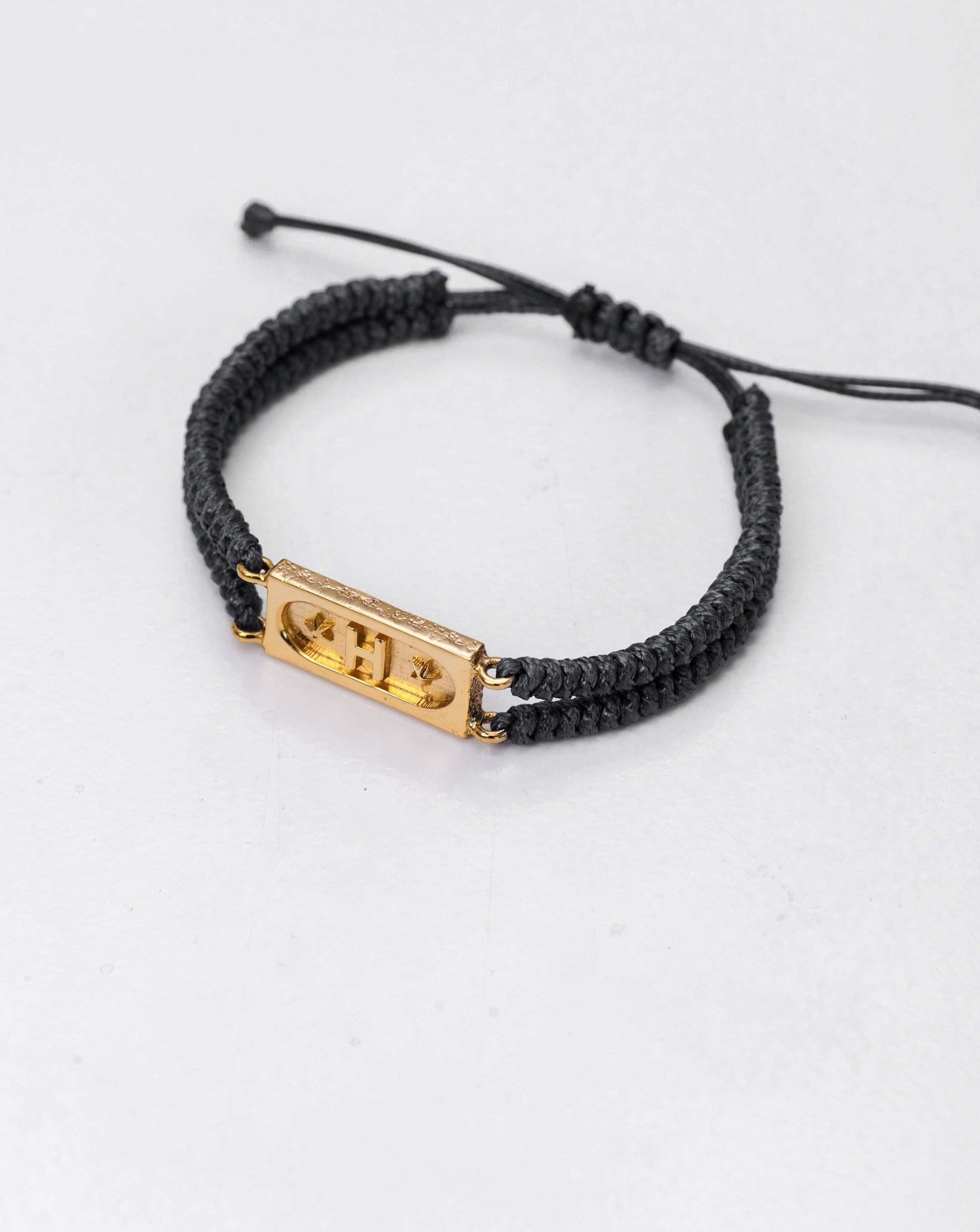 Brick Bond Bracelet In Jet Black