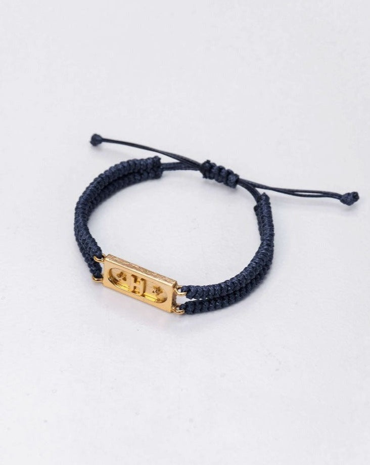 Brick Bond Bracelet In Ink Blue