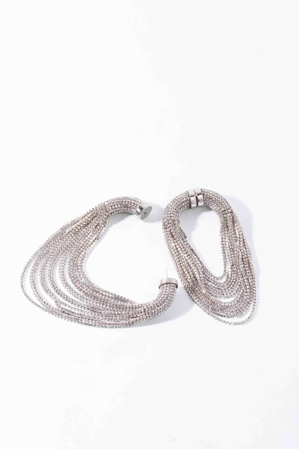 Amama,Infinity Fall Danglers In Sparkling White