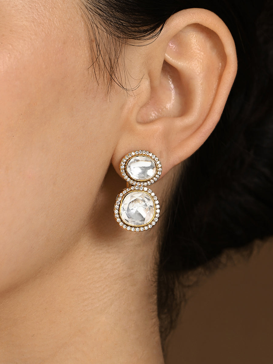 Glittering Polki Earrings