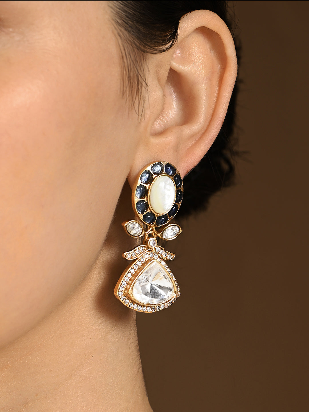 Amama,Opulent Polki Earrings
