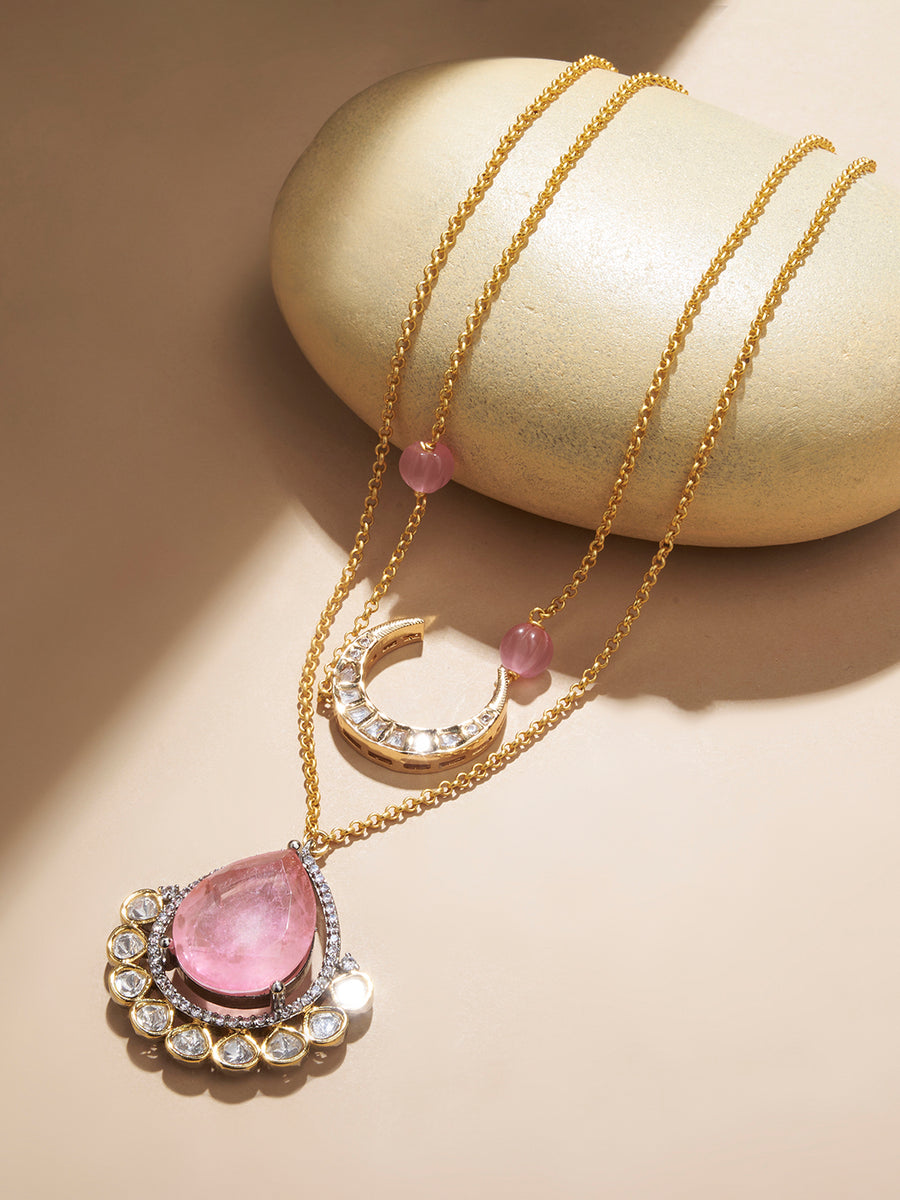 Incandescent Pink Sapphire Necklace