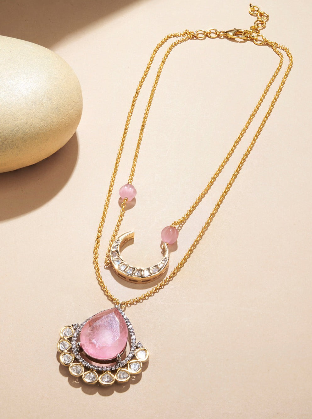 Amama,Incandescent Pink Sapphire Necklace