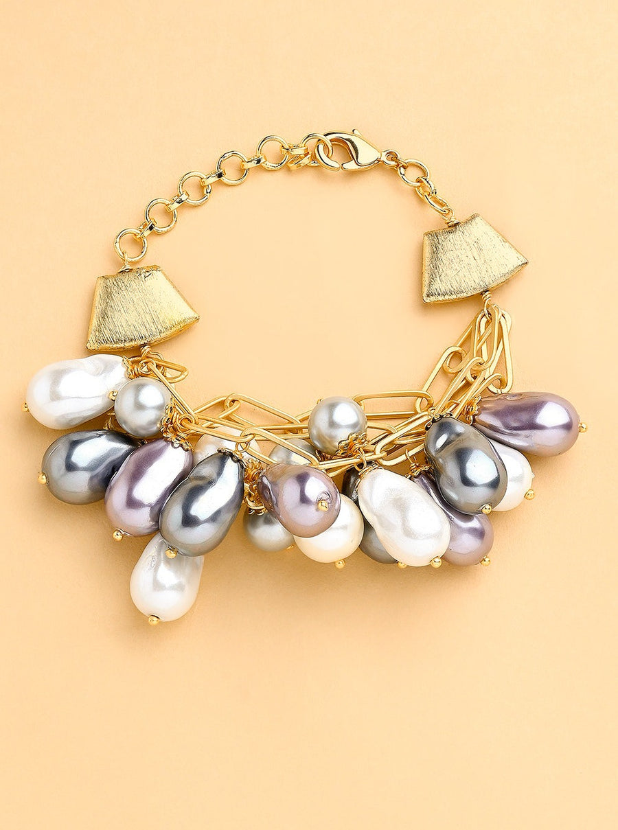 Pearl Charms Chain Bracelet