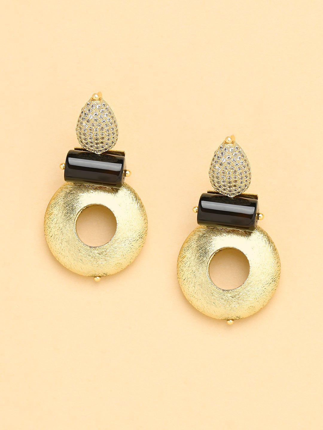 Amama,Black Olive Stud Earrings