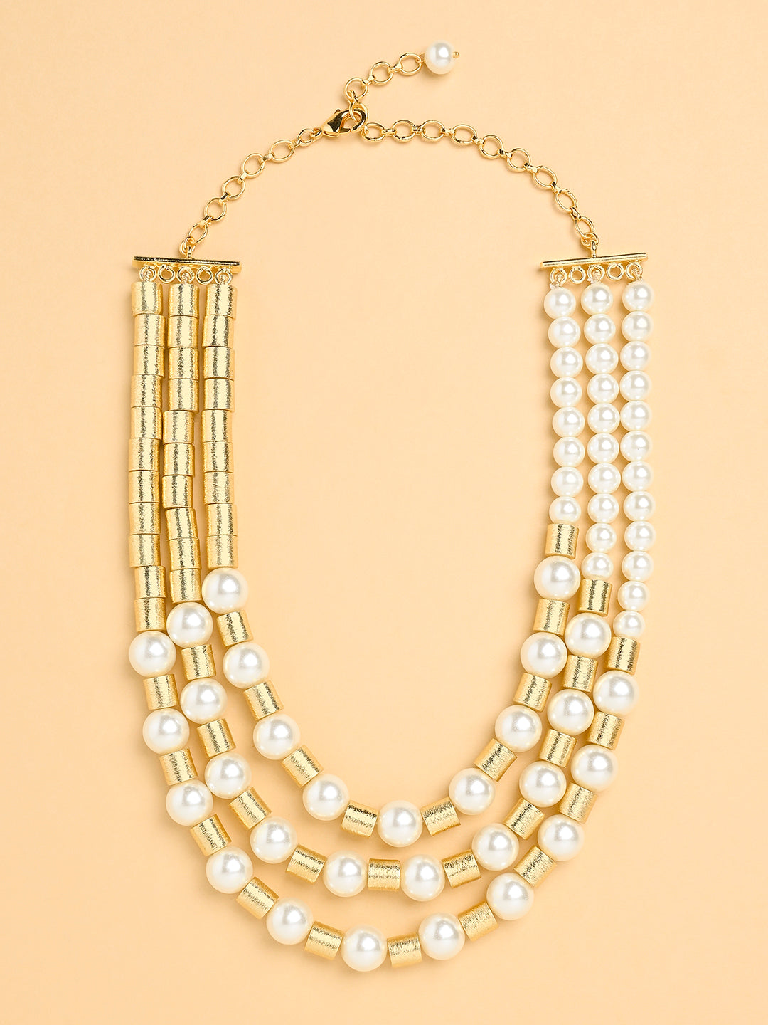 Amama,Pearl Multi String Necklace
