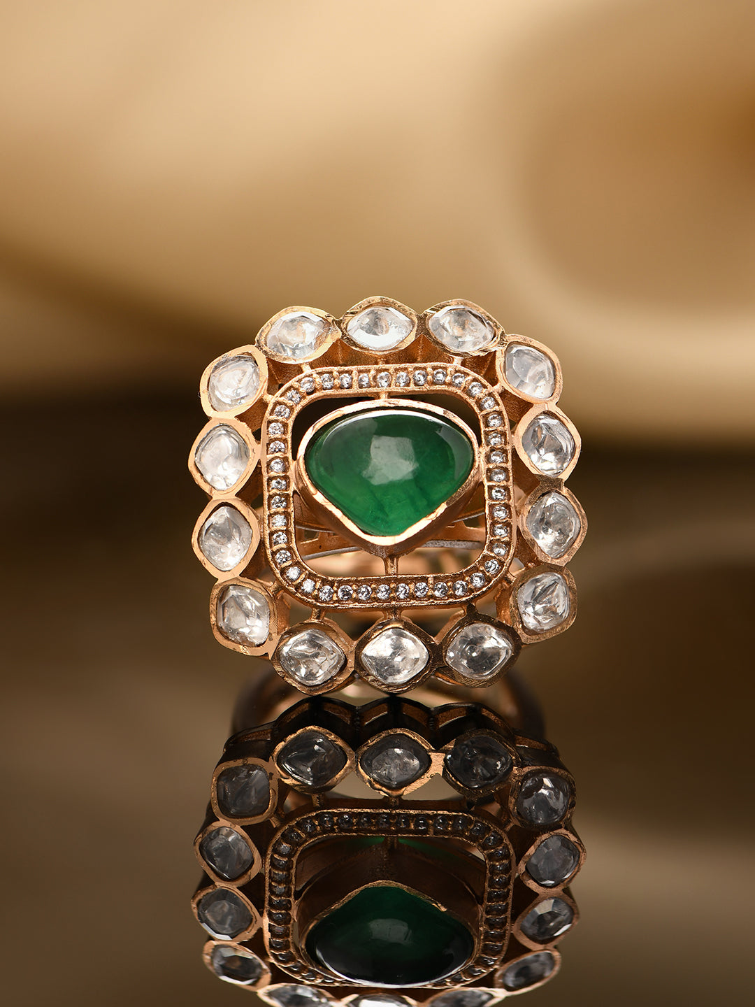 Amama,Luminous Emerald Ring