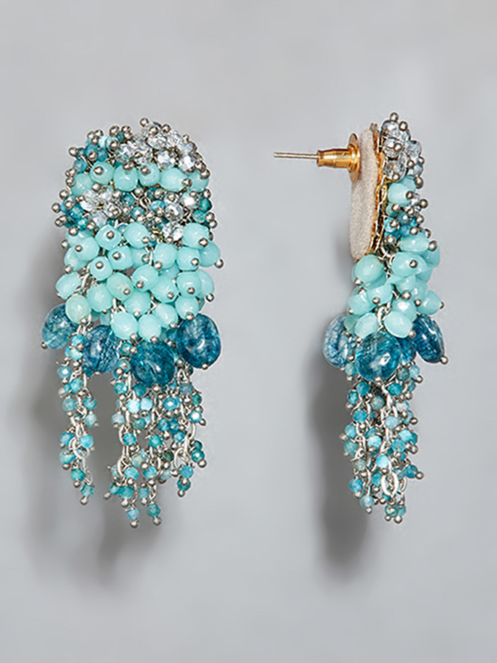 Amama,Royal Turquoise Unique Handcrafted Earrings