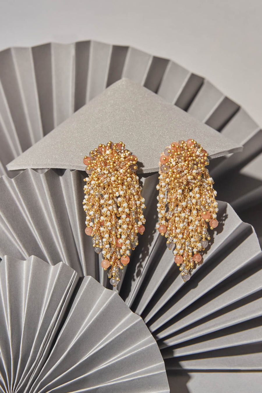 Simonya Multi-Colored Beaded Dangling Earrings