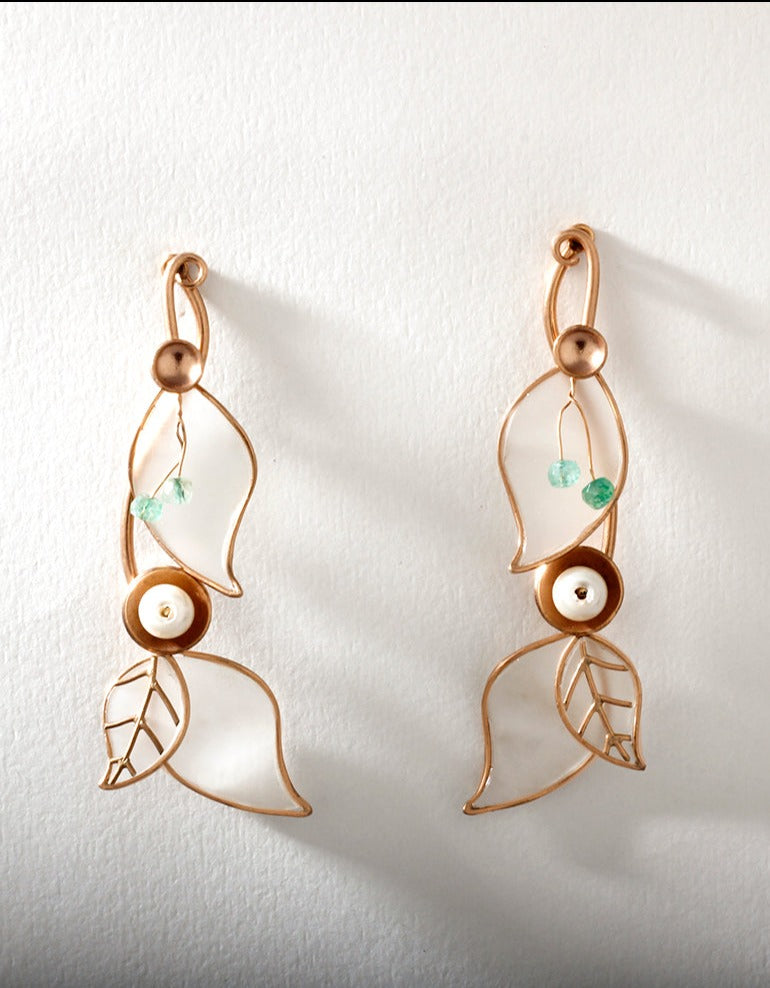 Amama,Branch Out Earrings - Emerald