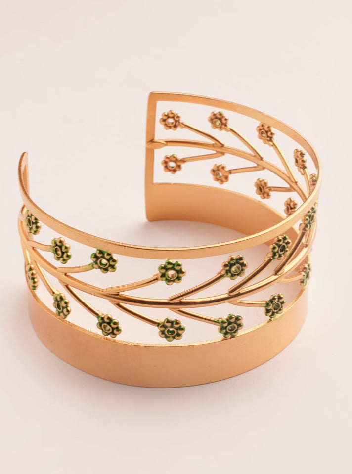 Solar Mettle Gold Plated Cuff