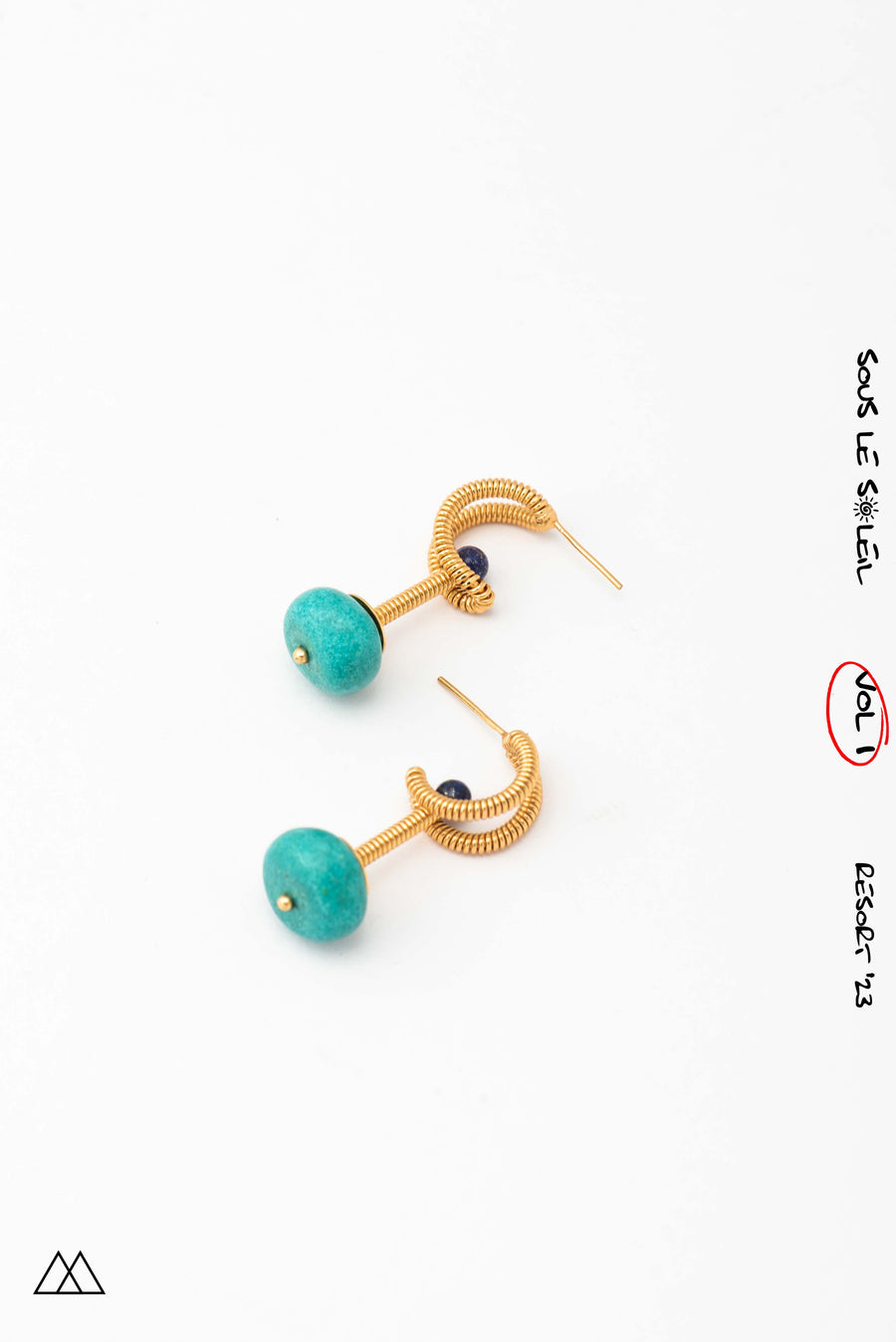 Turq Crescent Earrings