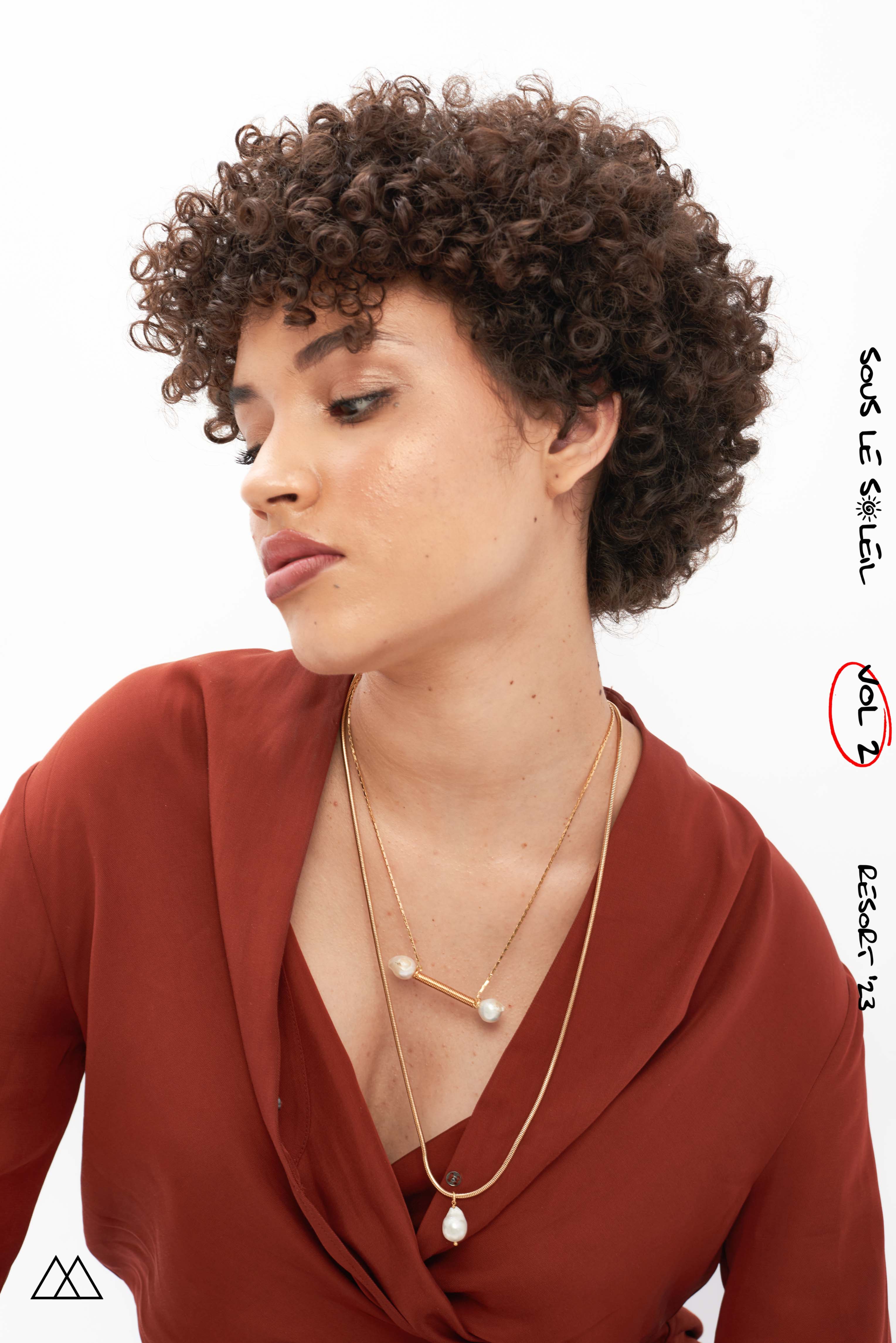 Amama,Pearl Trail Necklace