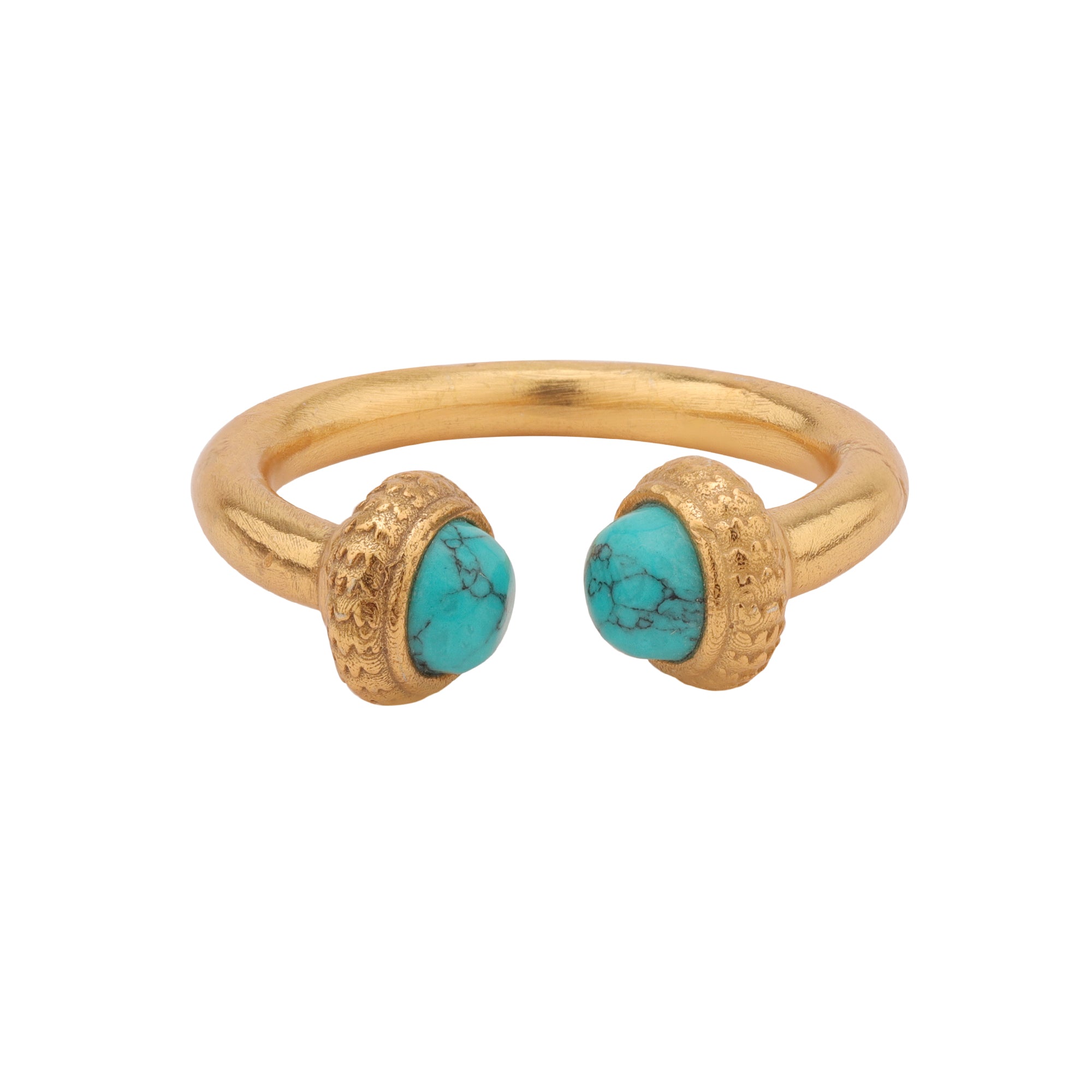Amama,Strati Turuoise Gold Ring