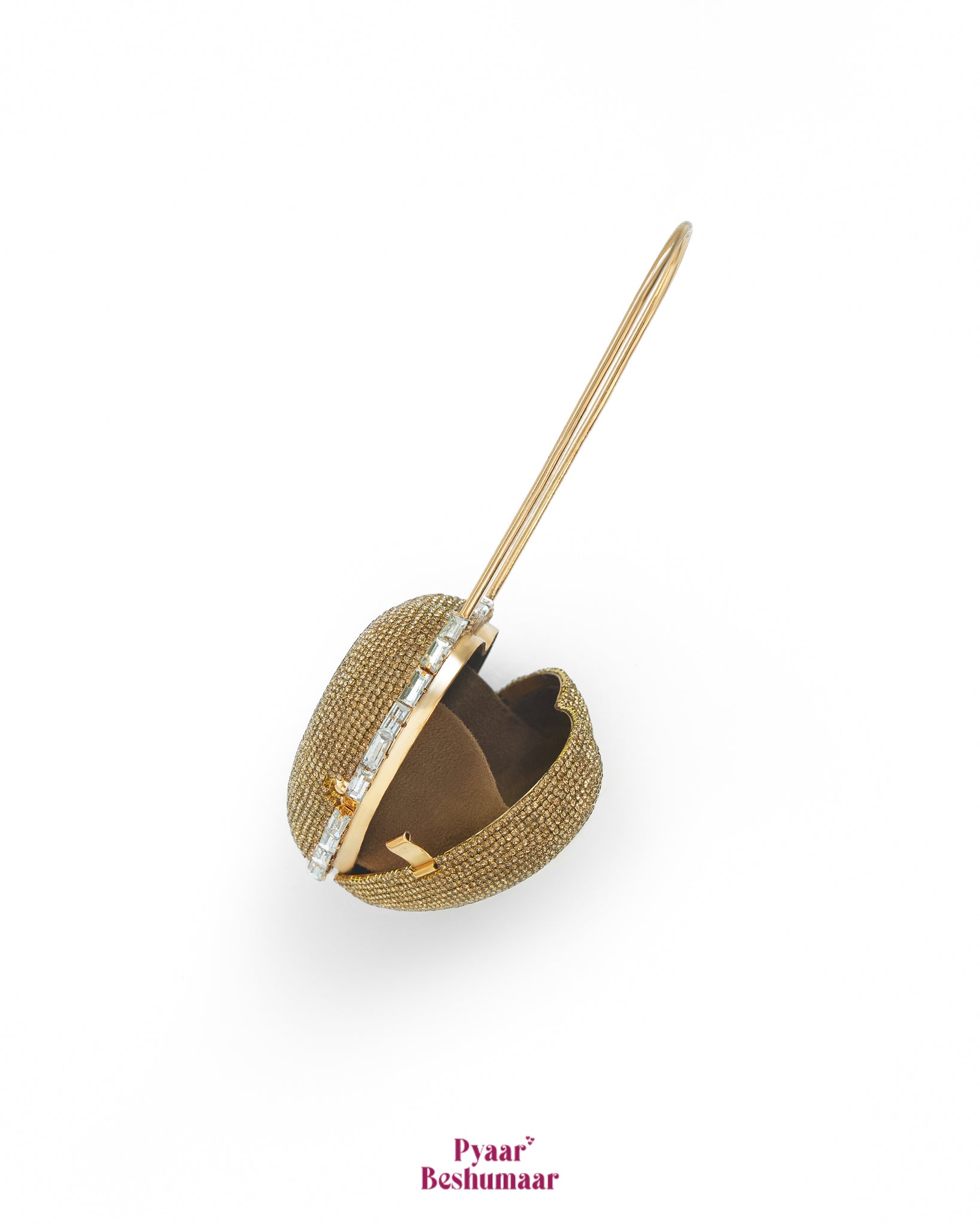 Heart Lock Nano Bag in Champagne Gold