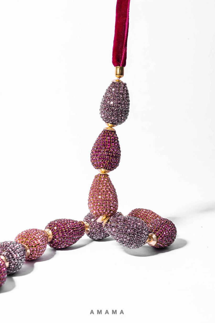 Thin Pyrus Necklace in Pink Ombre Amama