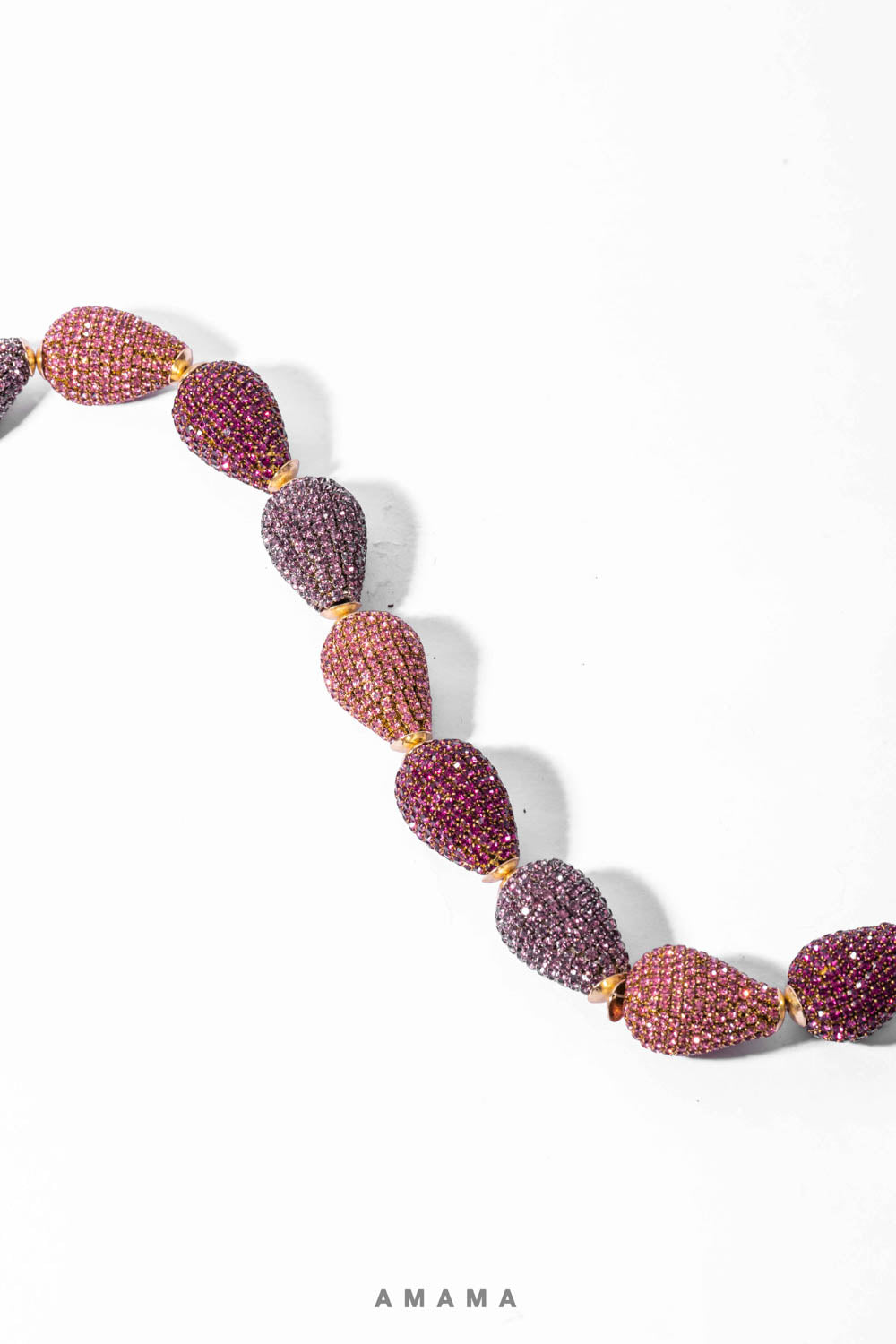Amama,Thin Pyrus Necklace in Pink Ombre