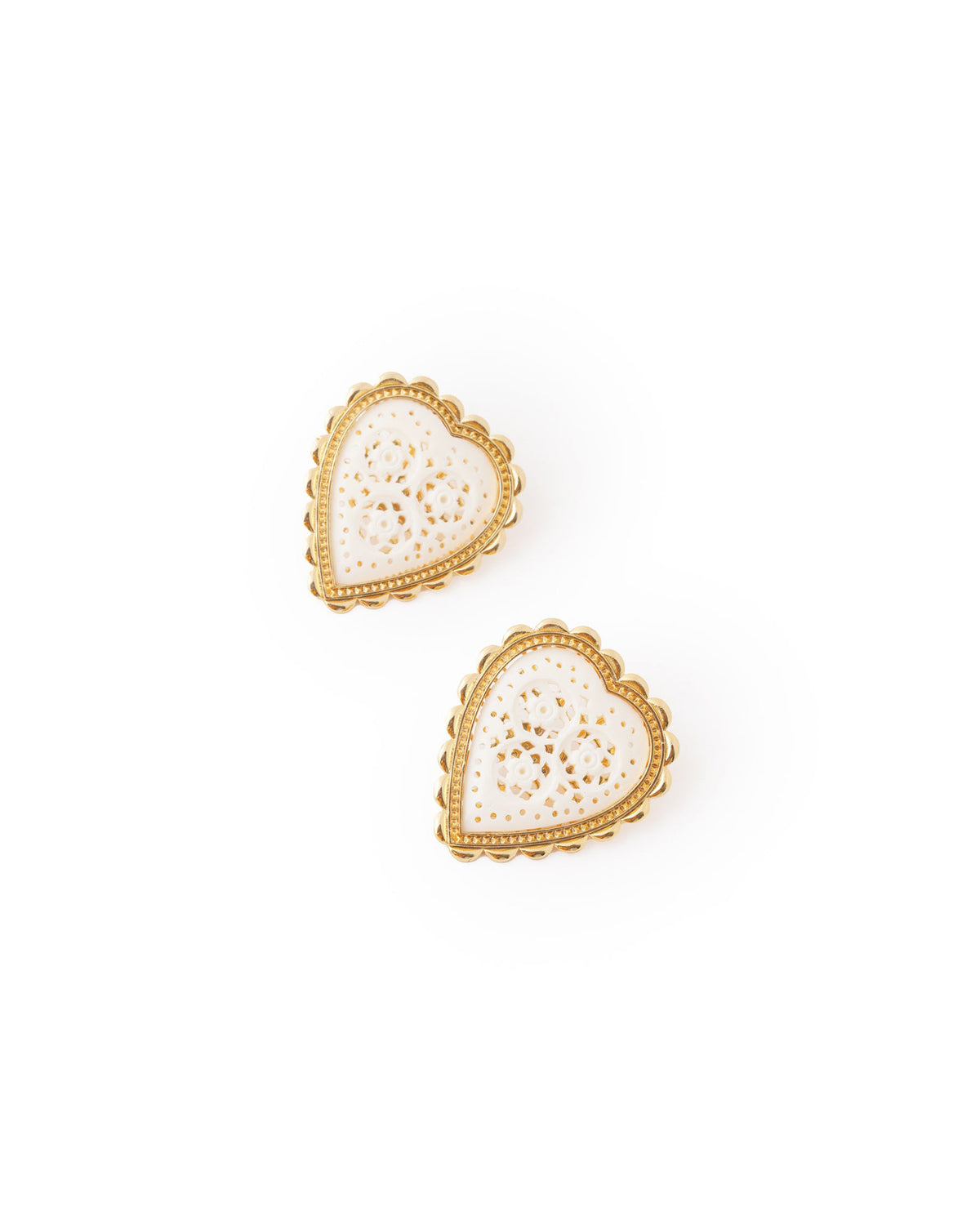 Trellis Heart Studs