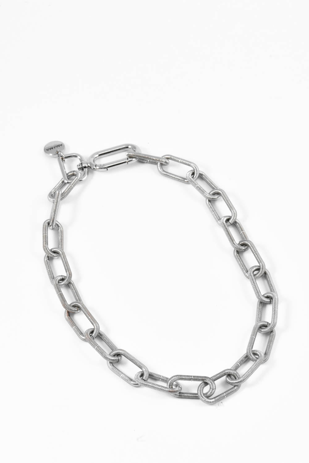 Amama,Orb Link Necklace in Silver