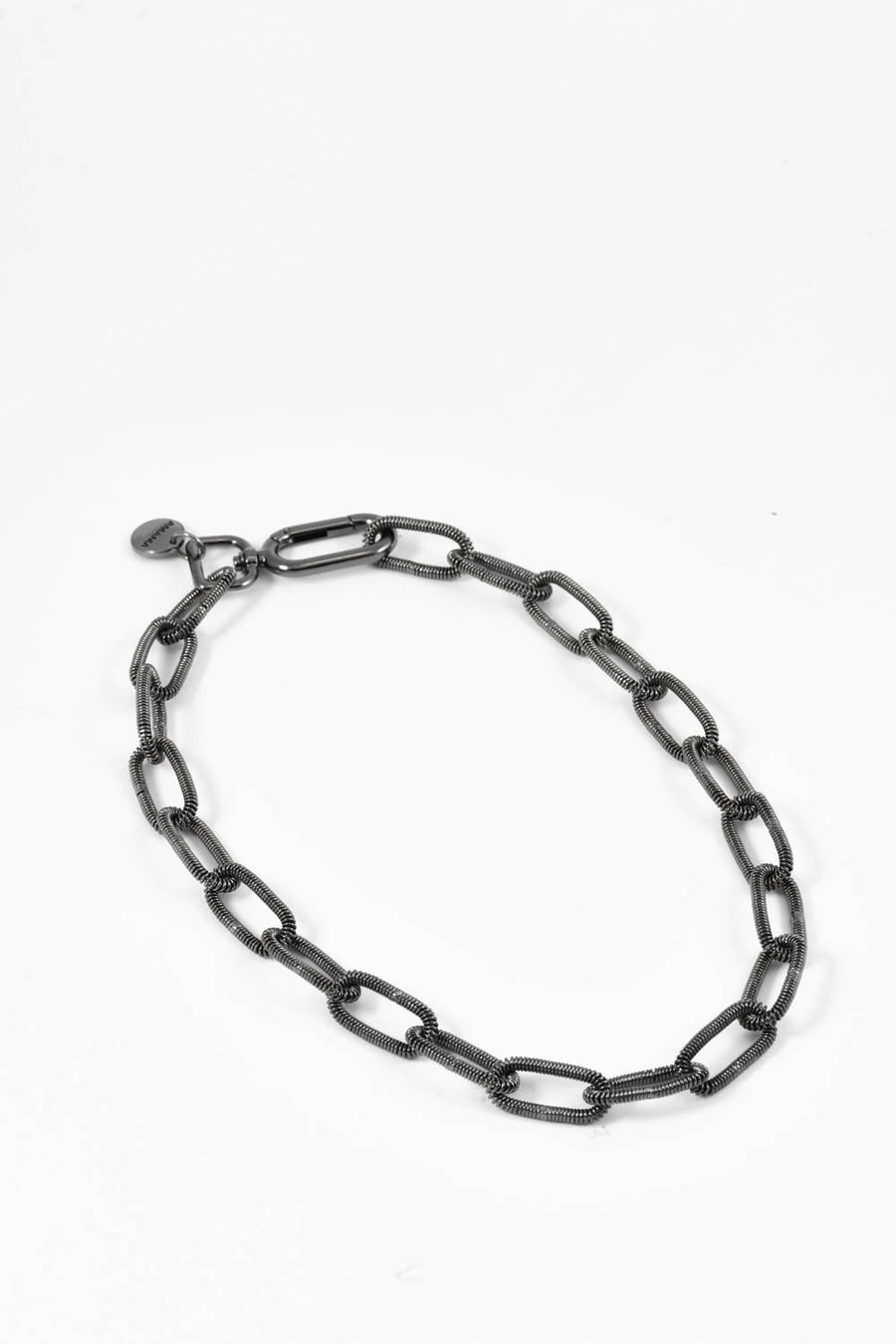 Orb link Necklace in Gunmetal