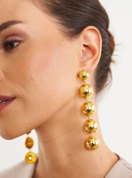 Amama,Gold Gloss Earrings