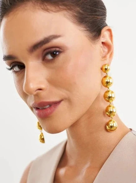 Amama,Gold Gloss Earrings