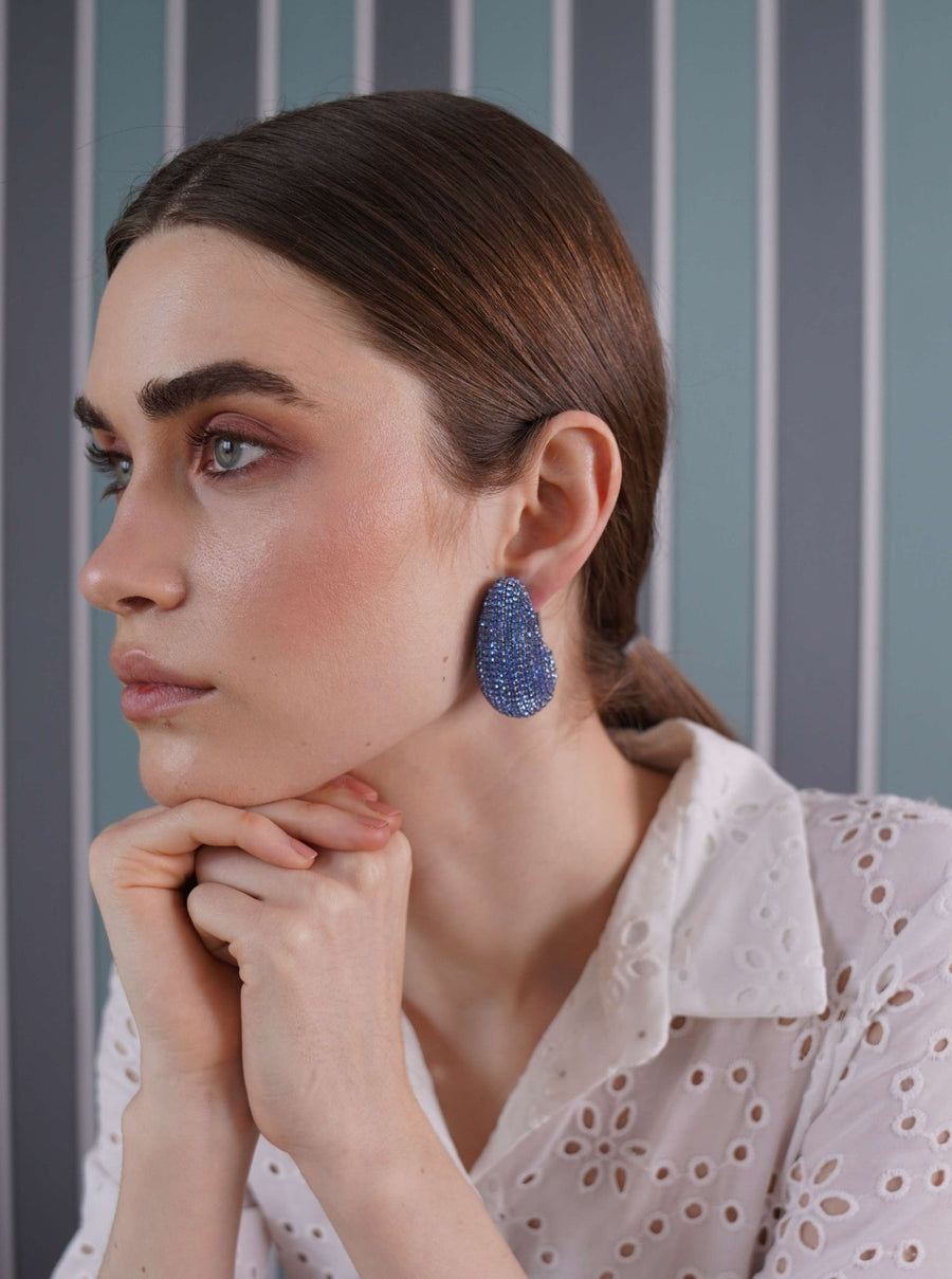 Kaju Earrings In Cerulean Blue
