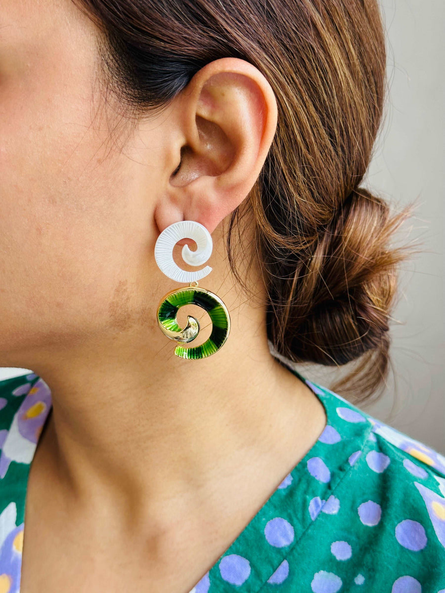 Ava Green Earrings