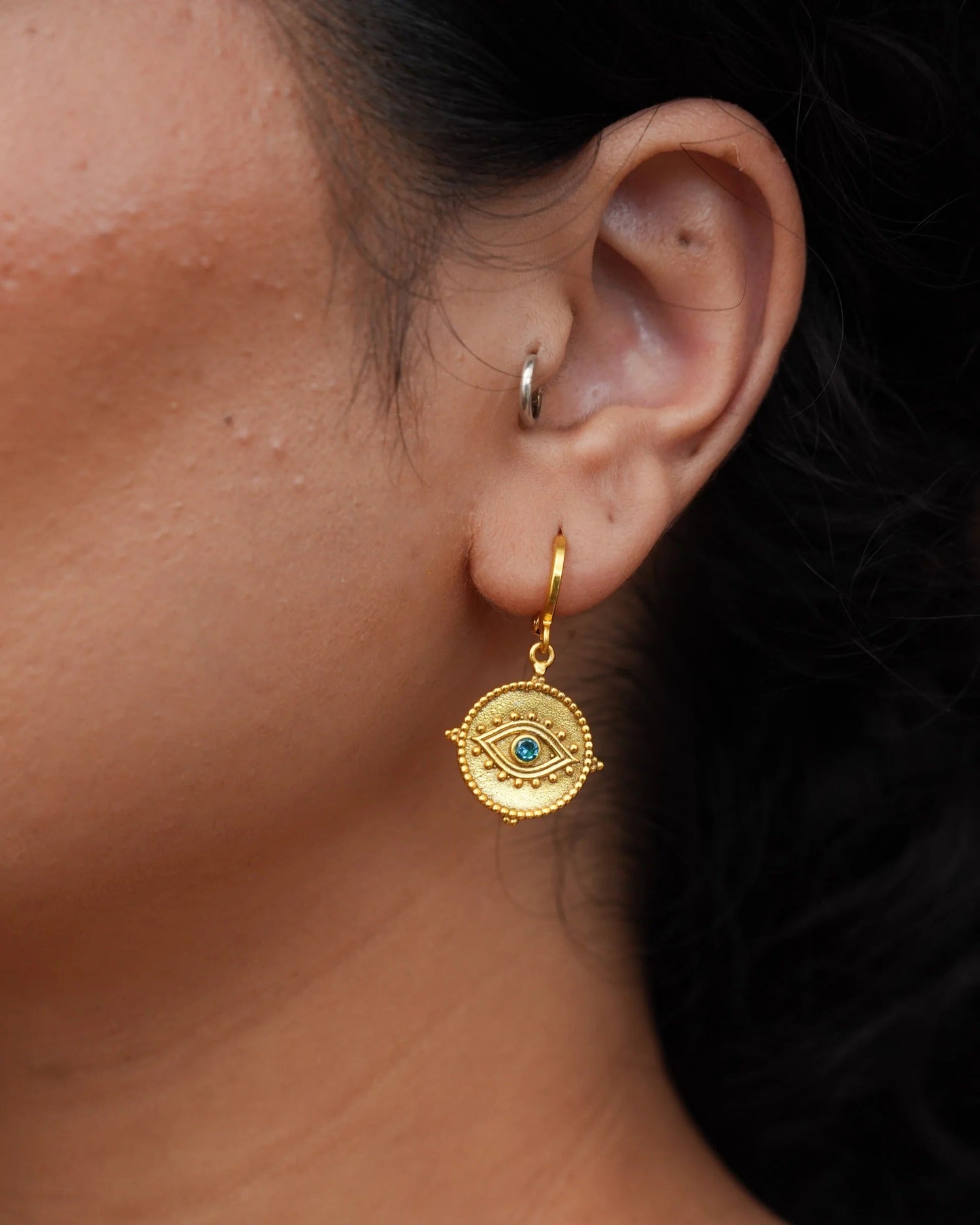 Evil Eye Hoops