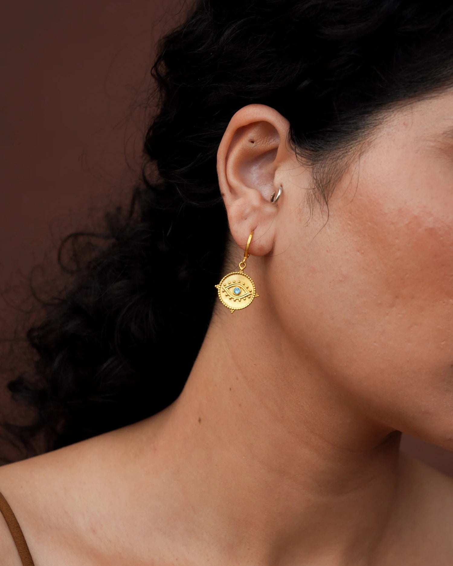 Evil Eye Hoops