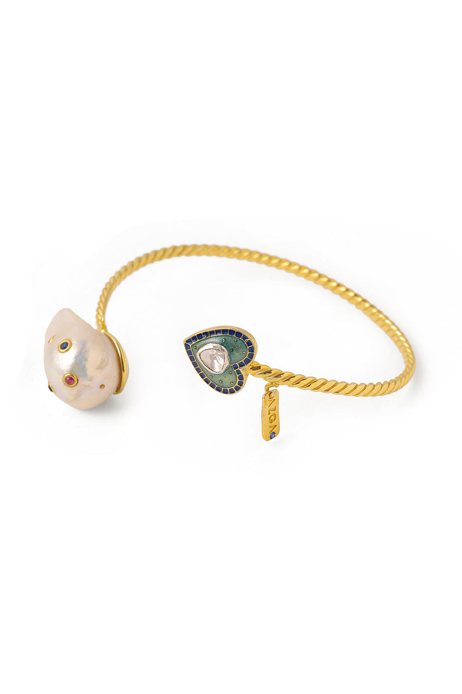 Dil Polki and Baroque Pearl Cuff