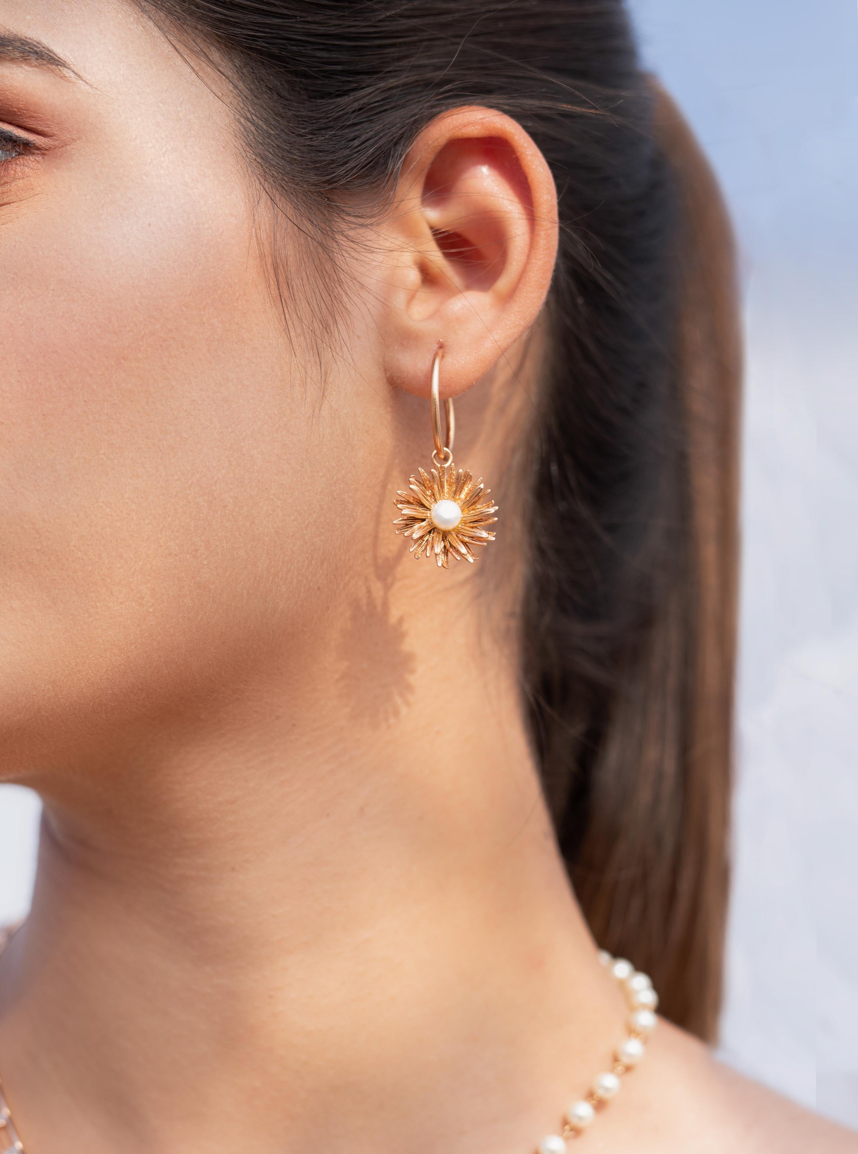 Amama,Flower Drop Earrings