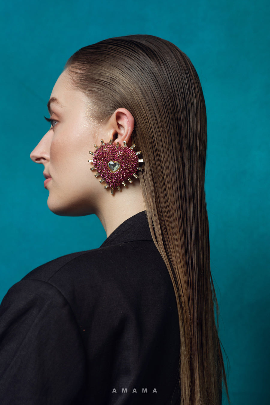 Eleanor Earrings in Ruby Red Amama