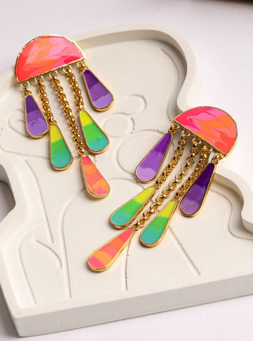 Amama,Rainbow Drops Earrings